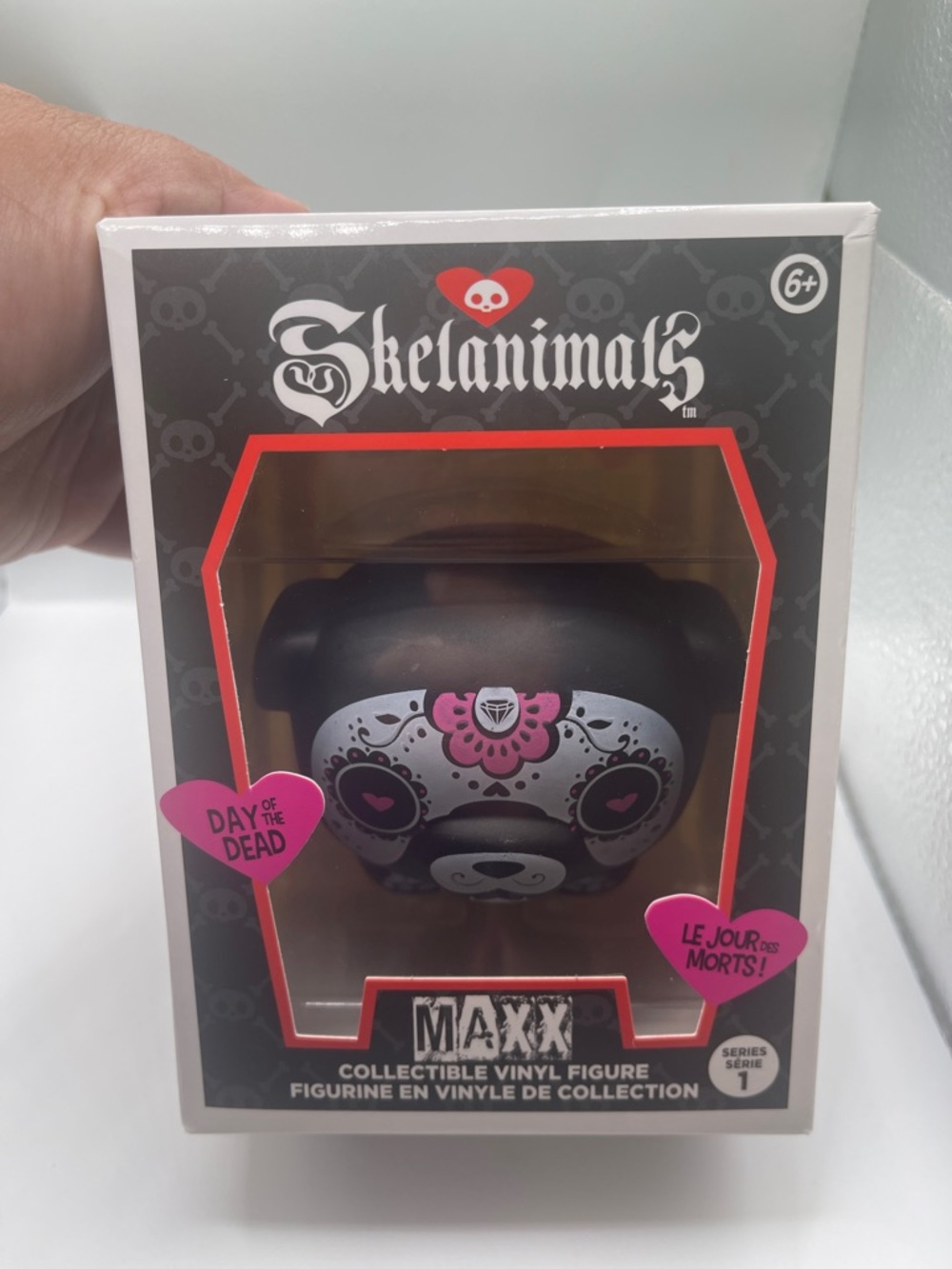 Hasbro Skelanimals Maxx Collectible Vinyl Figure - Black, Pink, White